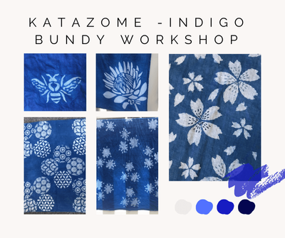 Bundaberg : Intro to Katazome (Rice Paste resist) &amp; Indigo Dyeing