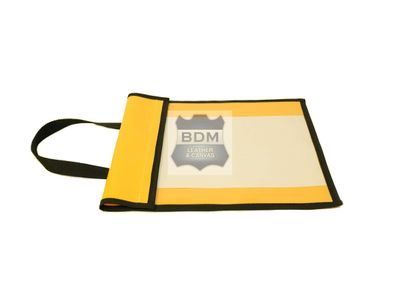 Yellow A4 Document Pouch w/Webbing Handle