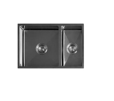 Kitchen Sink | Q4 Undermount 1-1/2 Bowl Radial Corner Sink - 650L x 440W x 200D - TKS-200R