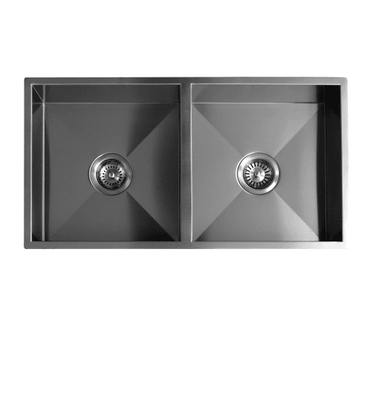 Kitchen Sink | Q4 Undermount Double Bowl Square Corner Sink -830L x 440W x 200mm Deep - TKS-400
