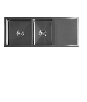 Kitchen Sink | Q4 Topmount 1-3/4 Bowl Radial Corner | Flat Bed Drainer | 1130x450x200 - TKS-310R