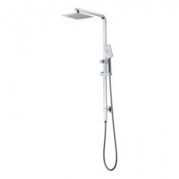 Shower | quattro Combo Overhead Shower &amp; Rail w/- 3 Function Hand Shower - Chrome - Code: TSR-08S