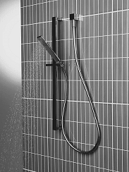 Shower | quattro Rectangular Single Function Hand Shower on Rail - Chrome - Code: SR-07B