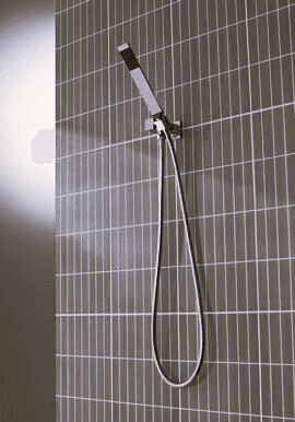 Shower | quattro Rectangular Hand Shower - Chromalux Hose - Code: HS-07C