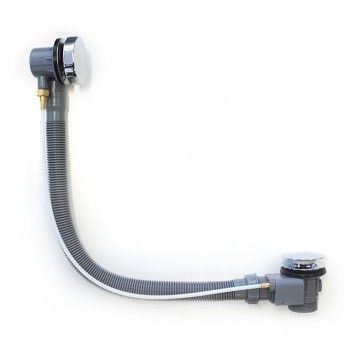 Bath Overflow Kit | Remote Plug &amp; Waste | Standard | 900mm | Chrome | Code: BD-017-900