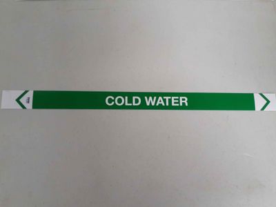 Cold Water Labels - Medium 400 x 27mm - Qty 10 - MAGM2