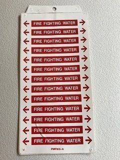 Fire Fighting Mini Pipe Labels - Price per sheet - Code: FFL13