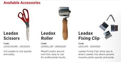 Leadax Flashing Tool Kit - Clips - Roller - Scissors - Code: LDXTOOLSET