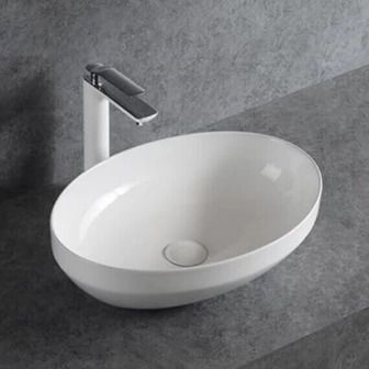 Basin | Above Counter | Oval | Feather Edge | 500 x 360 x 140mm | Code: TB-FE403