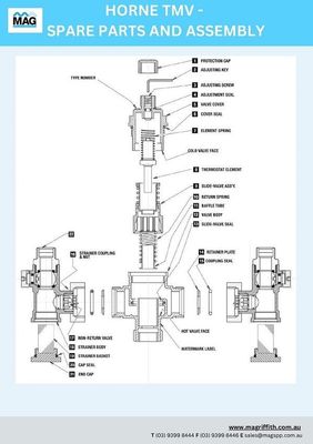 MAG HORNE TMV Spare Part - Slide Valve Seat 15mm - Code: 91020