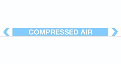 Compressed Air Labels - Medium 400 x 27mm - Qty 10 - Code: MAGM26
