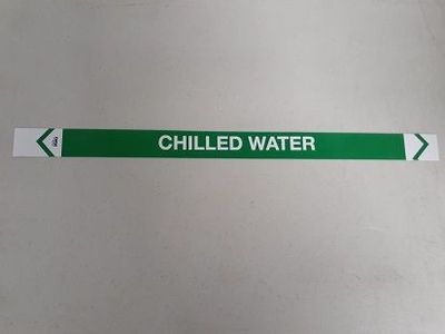 Chilled Water Labels - Medium 400 x 27mm Labels - Qty 10 - Code: MAGM1