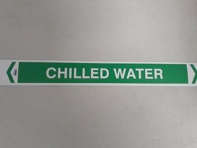Chilled Water Labels - Large - 400 x 50mm Labels - Qty 10 - Code: MAGL1