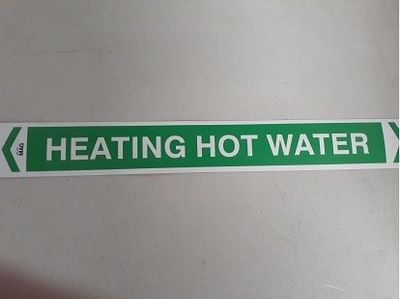 Heating Hot Water Labels - Large 400 x 50mm - Qty 10 - Code: MAGL14