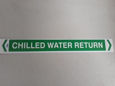 Chilled Water Return Labels - Large 400 x 50mm Labels - Qty 10 - Code: MAGL62