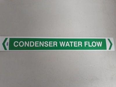 Condenser Water Flow Labels - Large 400 x 50mm - Qty 10 - Code: MAGL67