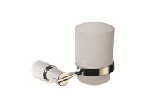 Sapphire Single Tumbler Holder - Brass - Chrome - Code: T1101