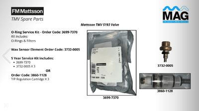 FM MATTSSON - TMV Service Kit - Wax Element Only x3 - Code: 3732-0005