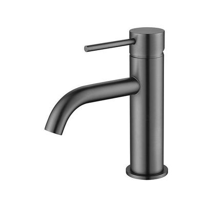 Basin Mixer - Novetti - Curved Spout - Gunmetal - WELS 4 Star 6.5L/M - Code: AN-101GM