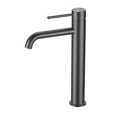 Basin Mixer - Novetti Tower Mixer - Curved Spout - Gunmetal - WELS 4 Star 6.5L/M - Code: AN-103GM