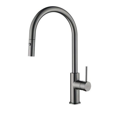 Novetti Sink Mixer - Hi-Rise Dual Spray Pull-Out Sink Mixer - Gunmetal - Code: AN-213GM