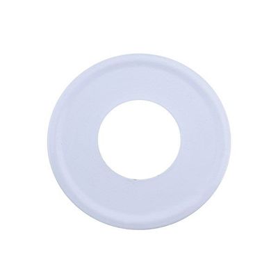 Cover Plate - 40mm Flat - White - Stainless Steel - Code: PVC40