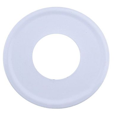 Cover Plate - 50mm Flat - White - Stainless Steel - Code: PVC50