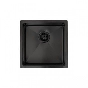 Kitchen Sink | Matte Black SGLE Bowl - 400 x 400 x 250mm - Radial Corner - Code: TKS-440R/MB