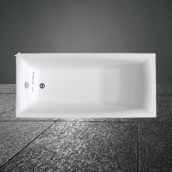Bath | Caspian 1700 Inset Acrylic Bath with Overflow - White - Code: TDI-301A