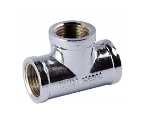 Brassware | 15mm Tee | Female Iron | Chrome | Code: AW405