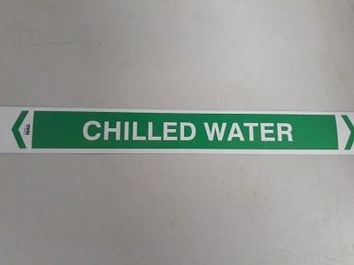 Chilled Water Labels - Large - 400 x 50mm Labels - 10 Pack - Code: MAGL1