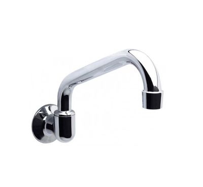 Wall Spout | Laundry Tub Outlet - 300mm - Chrome - Code: SP08-2LF-1-2