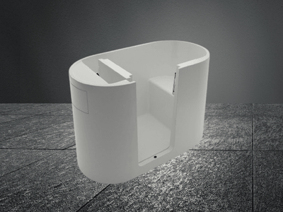 Bath | Mankato Walk-In Sit-Down Arcylic Bath - Matt White - 1400 x 710 x 950mm - Code: BWI-1400