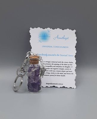 Amethyst Key Chain Bottle