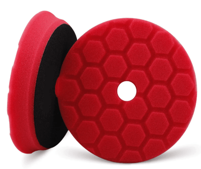 Red foam velcro application buffing pad