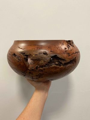 Red Gum Burl Bowl- 34cm