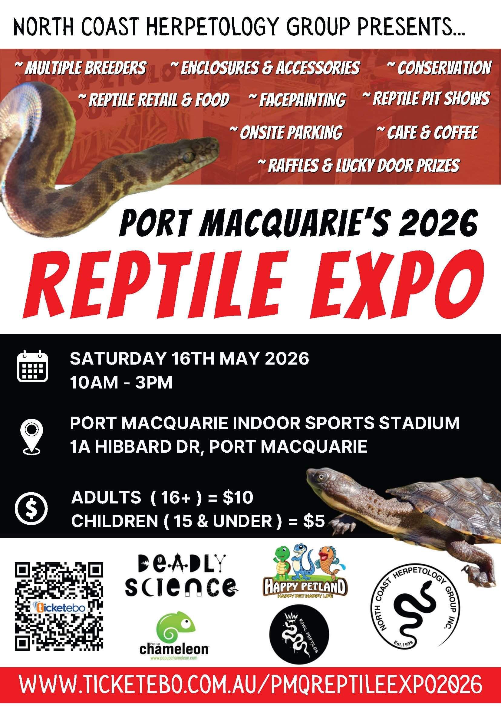 Port Macquarie Retile Expo 2026 Poster with details for the day and sponsors