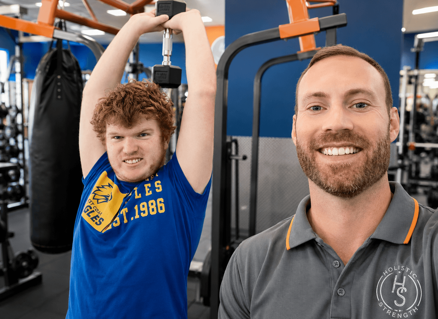 NDIS exercise physiologist helping participant with exercises in Leederville