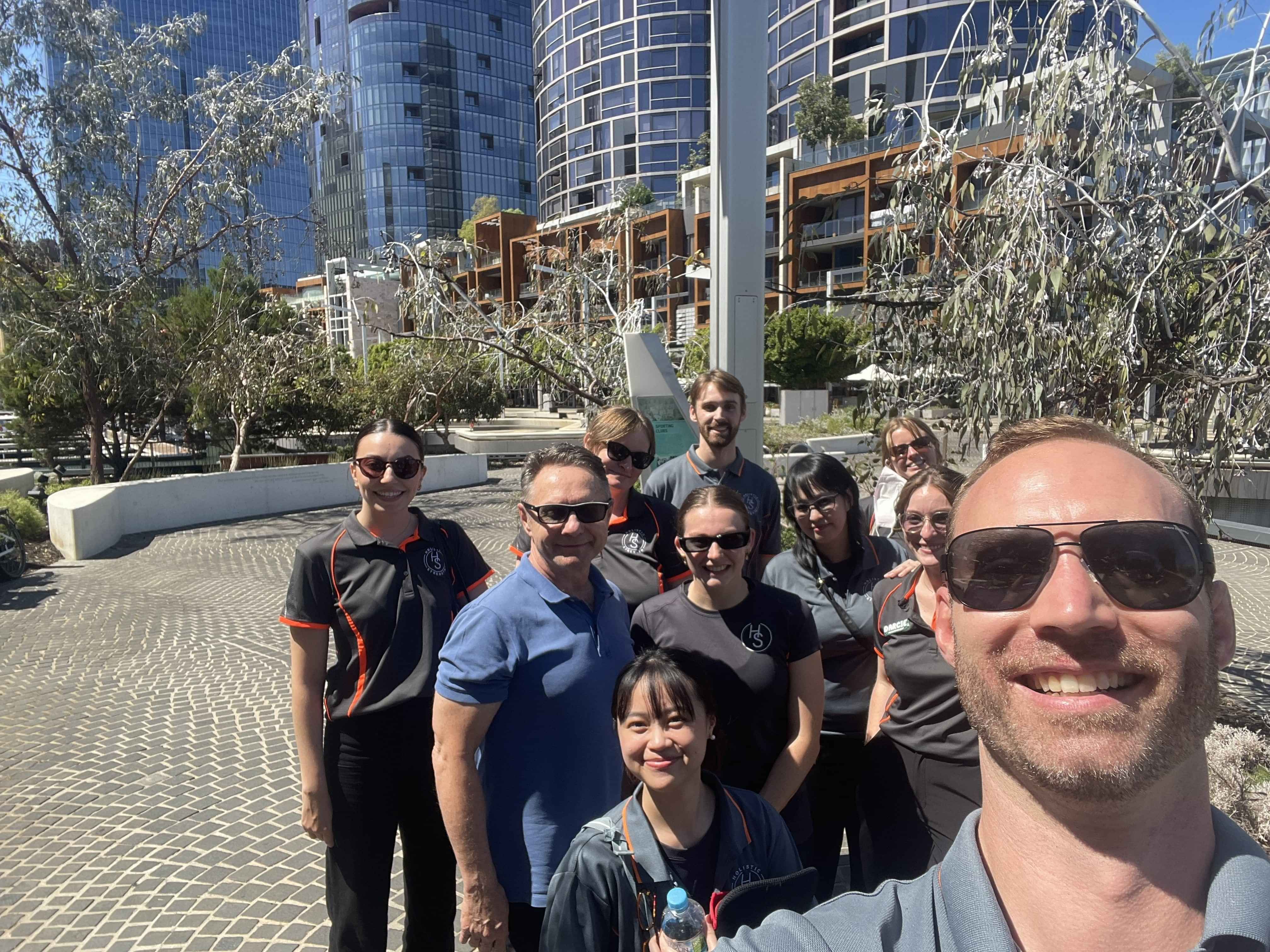 Speech pathologist speaking to clients at a local disability expo in Gosnells about communication and therapy.