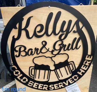 Bar Designs: CUSTOM Name Bar &amp; Grill Cold Beer Served Here