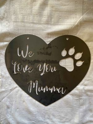 Love: We Love You Mumma Cat Paw Love Heart