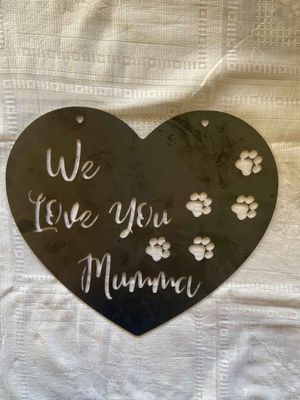 Love: We Love You Mumma Cat Paws Love Heart