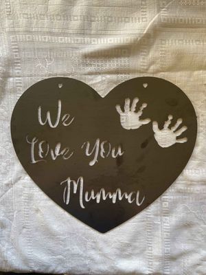 Love: We Love You Mumma Hand Prints Love Heart