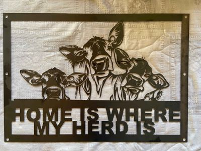 Wall art: Cows - Home Is Where My Herd Is