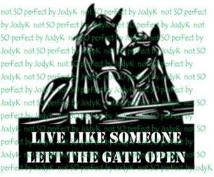 Live like someone left the gate open