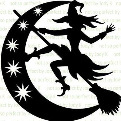 Wall art: Witch Crescent Moon329