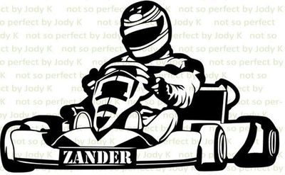 Wall art: Go Kart with custom name