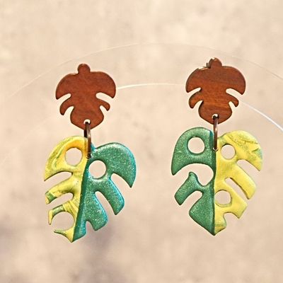 Aurea Monstera Earrings