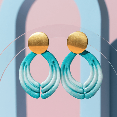 Teal &quot;Heather&quot; Earrings