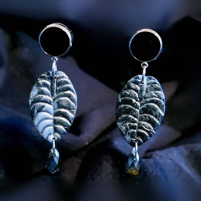 Noir Alocasia Earrings